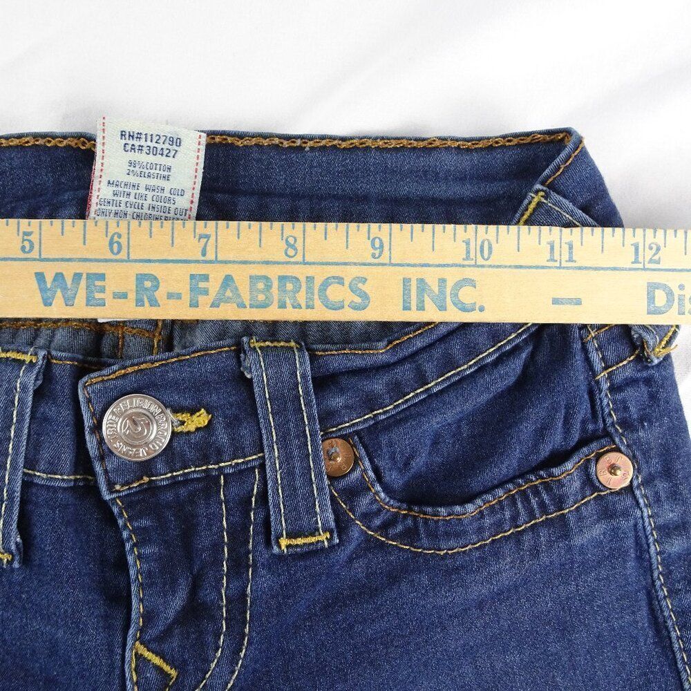 True Religion Women’s Skinny Jeans in Dark Indigo Blue - Picture 8 of 9